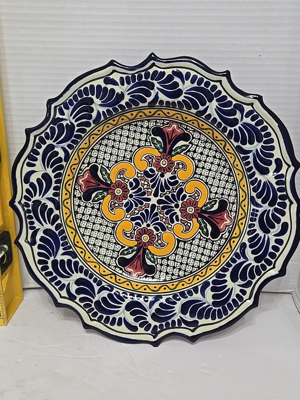 Vintage Mexico Talavera Pottery Hand Painted Plate Puebla Mexico